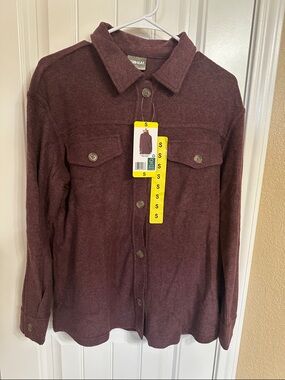 Women's Wine/ Burgundy  Button-Down Long Shirt